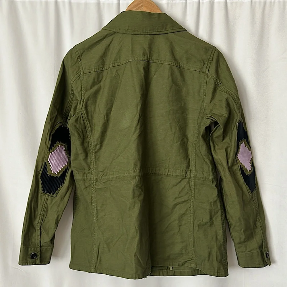 Scotch & Soda Amsterdam Army Green Cotton Long Sleeve Jacket Coat **Sz S** 🌸🌸 - Picture 2 of 6